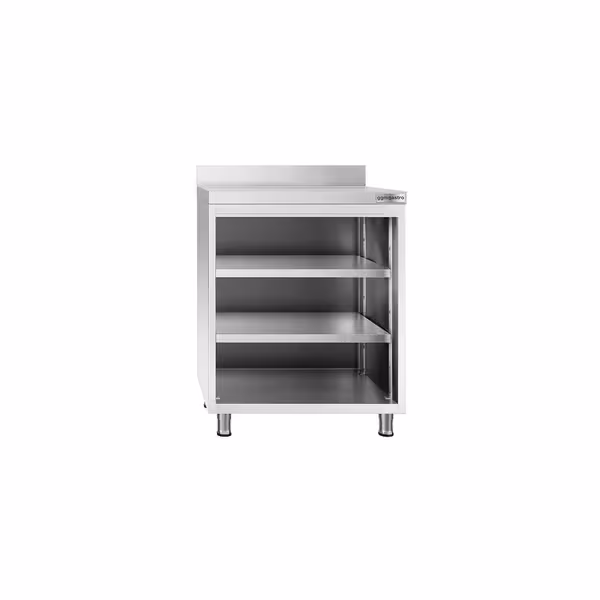 طاولة للبار - ستانلس ستيل - 800x600mm - مع رف سفلي
