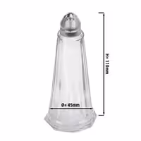 Posipač za papar/sol - staklo - 23 ml - Ø 44 mm - Visina: 108 mm