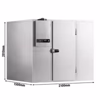 Inox zamrzivačka komora - 2100x1500 mm - 4,14 m³ - uklj. zamrzivački agregat - -20/-10 °C