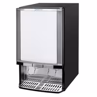 GASTRO-COOL | Rashladna vitrina za pića - 480 mm - 65 l - s 1 staklena krilna vrata & reklamnim zaslonom & LED osvjetljenjem - crni