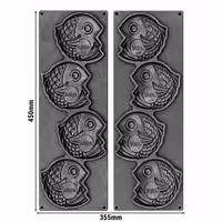 Plates for Tartelette Machine TMOPH - Shape: 4x Taiyaki Fish