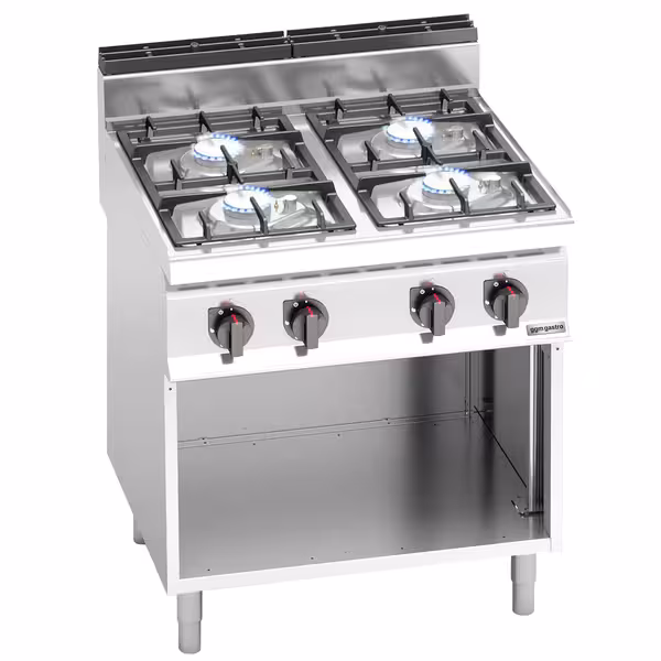 Plinski štednjak - Linija 700 - 21,5 kW - 4 plamenika - samostojeći - 800x714x1.070 mm - otvoreni ormarić