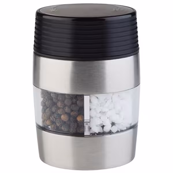 (6 قطع) مطحنة ملح وفلفل 2 في 1 - FLIPMILL - ستانلس ستيل - الارتفاع: 95 mm