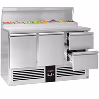Pripremni rashladni pult Mini PREMIUM - 1368x700 mm - 2 vrata i 2 ladice - za 8x GN 1/6