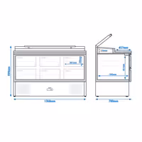 Pripremni rashladni pult Mini ECO - 1368x700 mm - 6 ladica - za 8x GN 1/6