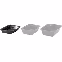 (300 pcs) Food Lidding Tray Polypropylene - 450ml - Rectangular - Black