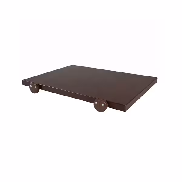 Vágódeszka - 250x400 mm - Vastagság: 20 mm - HACCP - polietilén - barna - csúszásgátló ütközőkkel