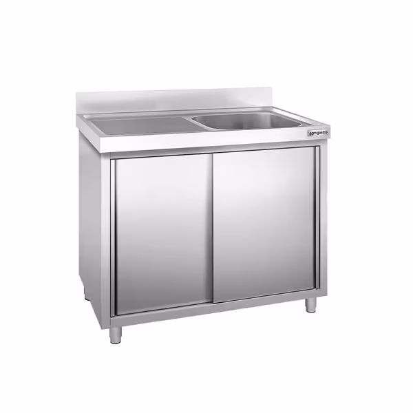 Sudoper s ormarićem PREMIUM - inox - 1200 x 700 mm - s 1 koritom - korito desno