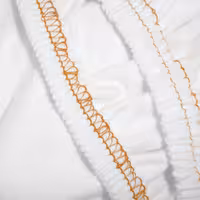 (10 unid) Lençol‑capa em jersey - 100x200cm - Branco / Laranja