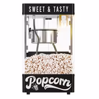 Commercial Popcorn Machine - 1.31kW - 5kg/h - with 1 kettle - Black