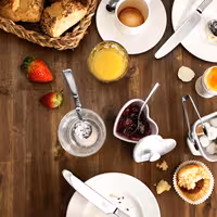 (6) ZWILLING | Dinner Latte Macchiato Spoon Set – Curved Handles Hang on Glasses - 18/10 Steel