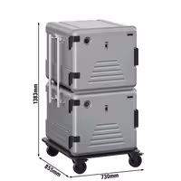 Thermobox - تحميل أمامي - 2 × 180 لتر - مُدفأ - يتسع لـ 24 × GN 2/1