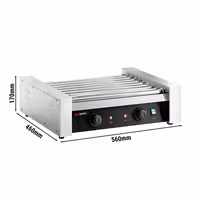 Commercial Hot Dog Roller Grill - 9 Rollers