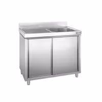 Sudoper s ormarićem PREMIUM - inox - 1200 x 600 mm - s 1 koritom - korito desno
