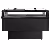Szupermarket fagyasztó - 1533x995 mm - 260 liter - üveg tolótető - fekete