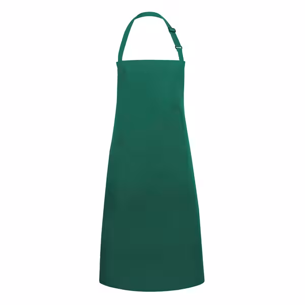 KARLOWSKY | Basic Chef Bib Apron with 2-Section Pocket – Forest Green - 75×90 cm - Poly-Cotton 65/35