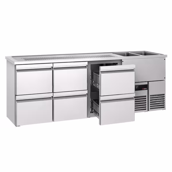 Pivski šank PREMIUM - 2500x700 mm - 6 Ladice