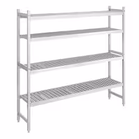 وحدة رفوف ألمنيوم - بداية - 1611x1800mm - عمق: 460 mm - 4 رفوف - الحمولة: 600 kg