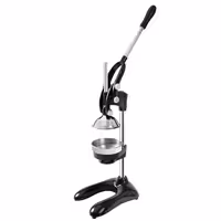 Heavy Duty Lever Citrus Press - Ergonomic Handle(s) - Black - Stainless Steel - Aluminium