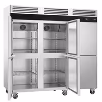 Szafa mroźnicza magazynowa ECO – stal nierdzewna – GN 1/1 – 2500 L – z 6 półdrzwiami
