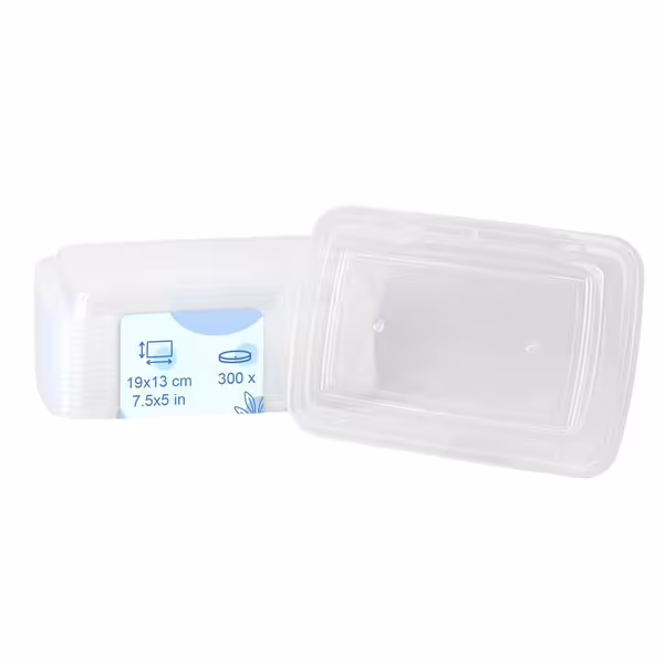 (300 pcs) Food Lidding Tray Polypropylene - 187x128mm - Transparent