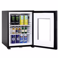 Minibar hladnjak - 402 mm - neto 34 l - s jednim staklenim vratima - crna