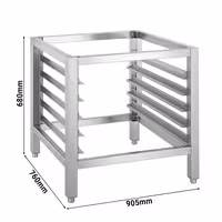 Base Stand - with 5x GN 1/1 Tray Rack - for Commercial Combi Ovens - 905x760x680mm - 5x GN 1/1 - Stainless Steel - for KB2011