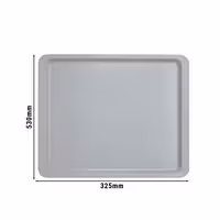 (12 komada) CAMBRO | Poliesterski Lite Pladanj - GN 1/2 - Spljošteni rubovi - Svijetlo siva boja