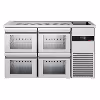Pivski štand PREMIUM - 1550x700 mm - 4 Staklene ladice