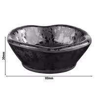 (6 adet) Ramekin (Sos Kasesi) - GLAMOUR - Melamin - 50ml - yuvarlak - Ø80mm - Siyah