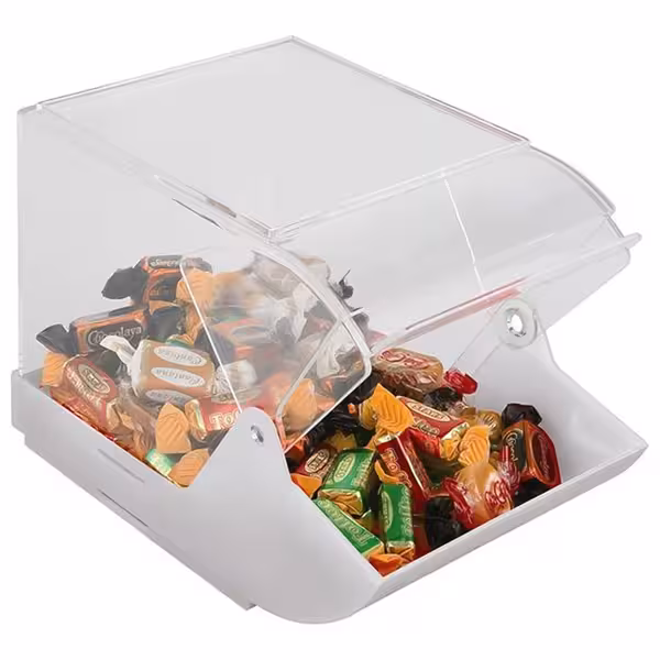 (6 adet) Gıda Kutusu - ön kapaklı - 230x140mm - Polipropilen - Beyaz - istiflenebilir