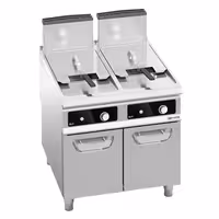 Gázüzemű dupla olajsütő - álló - 20+20 liter - 35 kW - digitális vezérlés - Bflex Digital - leeresztőcsappal