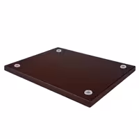 Griešanas dēlis ar neslīdošām kājiņām - 300x500 mm - Biezums: 20 mm - HACCP atbilstošs - PE500 (HDPE) polietilēns - Brūns - Var mazgāt trauku mazgājamā mašīnā (īsais cikls)