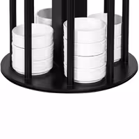 Jam Etagere / Buffet Stand - rotating - Stainless steel, powder-coated - Black - Height: 170mm