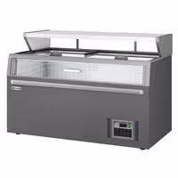 Wyspa mroźnicza do supermarketów – 1454 mm – 402 L – z 2 drzwiami przesuwnymi – szara