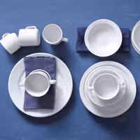 (6 adet) BUDGETLINE - Düz Tabak - Porselen, Ø180mm, Beyaz
