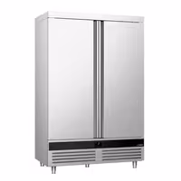 Hladnjak nehrđajući čelik (inox) PREMIUM - GN 2/1 - 1400 l - od -2 °C do +8 °C - s 2 vrata - ventilirano hlađenje, automatsko odmrzavanje