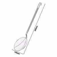 Fritőzkanál - Ø 140 mm - nyélhossz: 340 mm - rozsdamentes acél