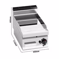 Plită de gătit pe gaz – 6,9 kW – netedă – cu finisaj lucios