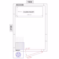 وحدة رفوف ألمنيوم - بداية - 1195x1800mm - عمق: 460 mm - 4 رفوف - الحمولة: 600 kg