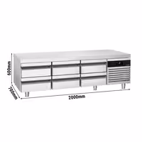 Rashladni pult (Low‑boy) PREMIUM - -2 do +8 °C - 2000 mm - 210 l - 6 ladica - GN 1/1 - Za HR