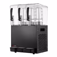 Commercial Juice Dispenser - 3x polycarbonate tanks with tap - 3x 10 Litres - 600W - Black - incl. drip tray