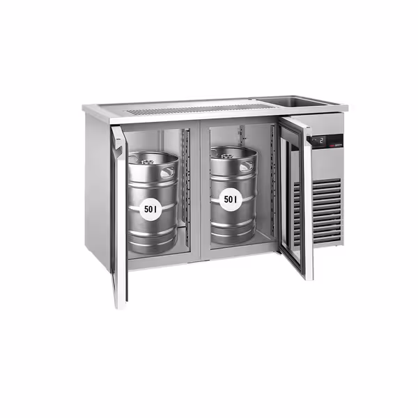Pivski šank PREMIUM - 1550x700 mm - 2 Staklena vrata