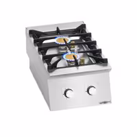 Fogón a gas de sobremesa - 12kW - 2 fuegos - modelo de alto rendimiento