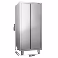 خزانة تخزين من الفولاذ المقاوم للصدأ PREMIUM - 800x700mm - 2 أبواب مفصلية - الارتفاع: 1800mm