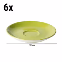 (6 kom) BART COLOUR CAFE - Tanjurić za kavu - Okrugli - Ø 135 mm - Lime