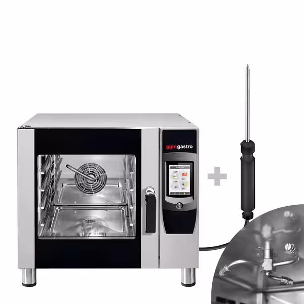 Commercial Electric Combi Oven- Touchscreen Controls - 7" touchscreen - 5x GN 1/1 - incl. Automatic washing system & Core temperature probe
