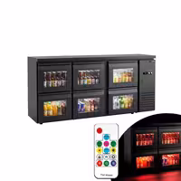Chłodziarka barowa – 2000 mm – 355 L – z 6 szufladami szklanymi i oświetleniem LED RGB