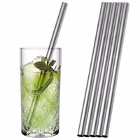 (50 adet) Paslanmaz Çelik Pipet - 200mm - ø 10mm - düz