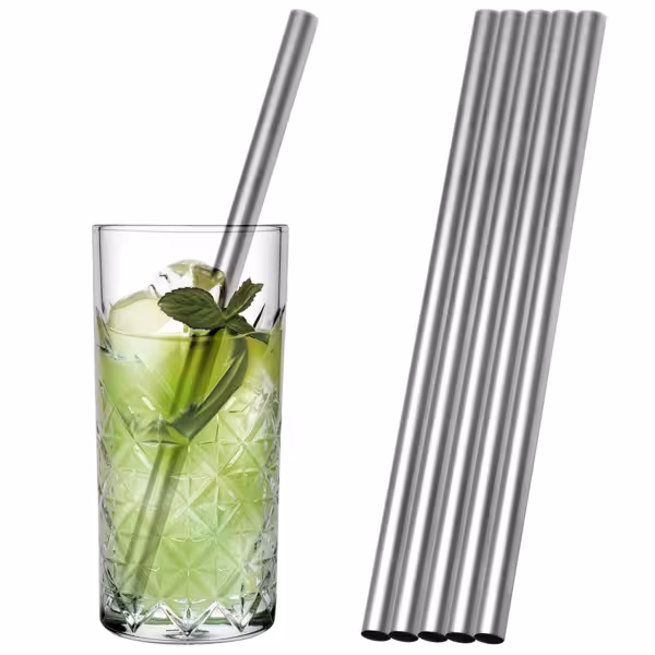 (50 adet) Paslanmaz Çelik Pipet - 200mm - ø 10mm - düz